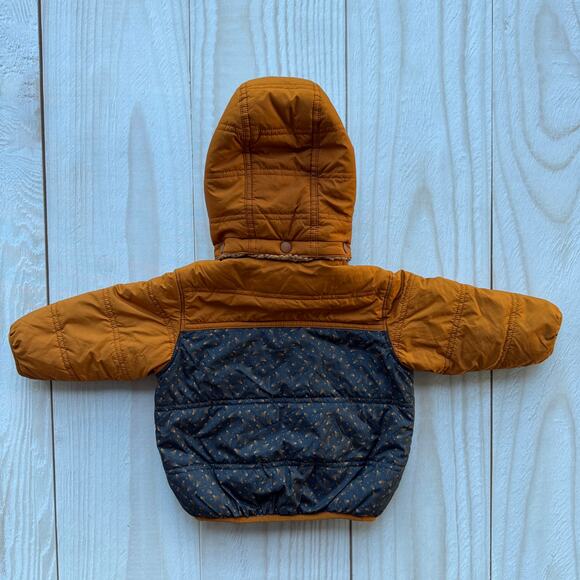 Patagonia Reversible Tribbles Hoody Jacket Baby 6-12M Sherpa Puffer Coat EUC - Picture 4 of 9